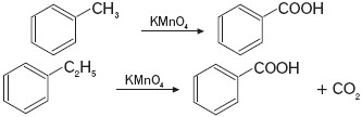 Utlenianie metylobenzenu i etylobenzenu