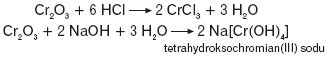 Reakcje z tlenkiem chromu(III)