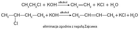 Tworzenie alkenów w reakcji z KOH