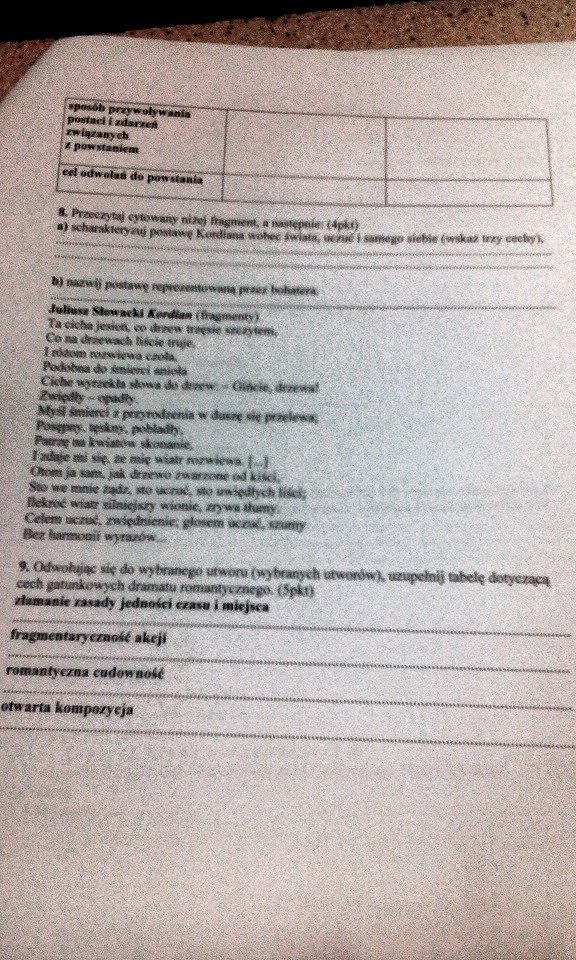 Problematyka Dziadów Cz 3 Sprawdzian Sprawdzian z romantyczności Kordian/ III cz. Dziadów... - Sciaga.pl