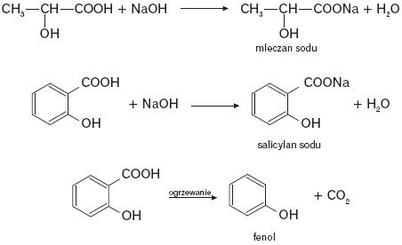 Reakcje charakterystyczne dla grupy karboksylowej