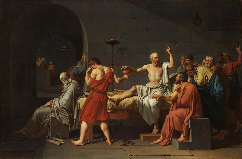 Śmierć Sokratesa obraz