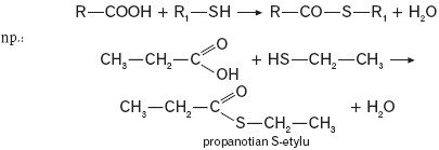 Reakcja kwasu karrboksylowego z tiolem