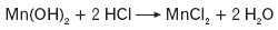 Reakcja wodorotlenku manganu z kwasem