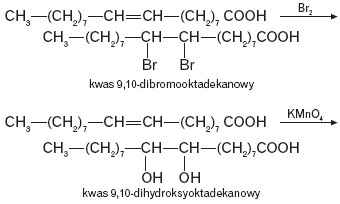 Reakcje z kwasem oktadec-9-enowym
