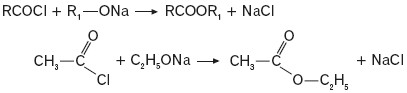 Reakcja chlorku kwasowego z alkoholanem