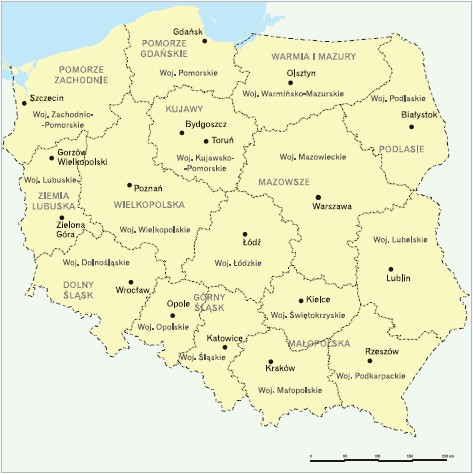 Województwa i historyczne regiony Polski