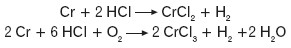 Reakcja chromu z kwasem solnym i siarkowym