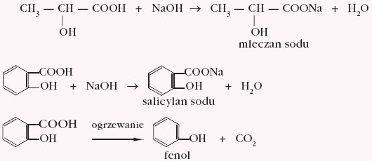 reakcje charakterystyczne dla grupy karboksylowej