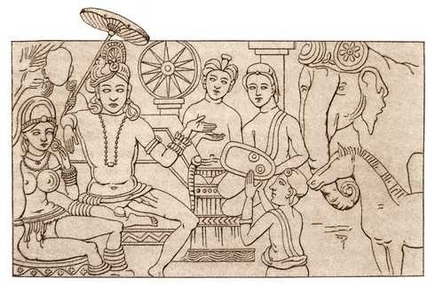 Relief przedstawiający władcę. Muzeum w Madras
