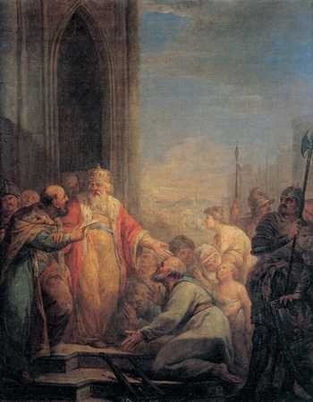 Kazimierz Wielki słucha skarg chłopów, Marcello Bacciarelli